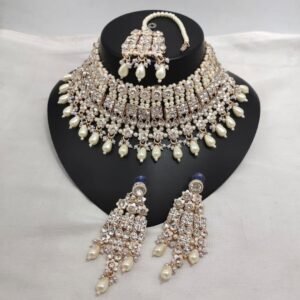Ivory Pearl Patwa Bridal Choker Set